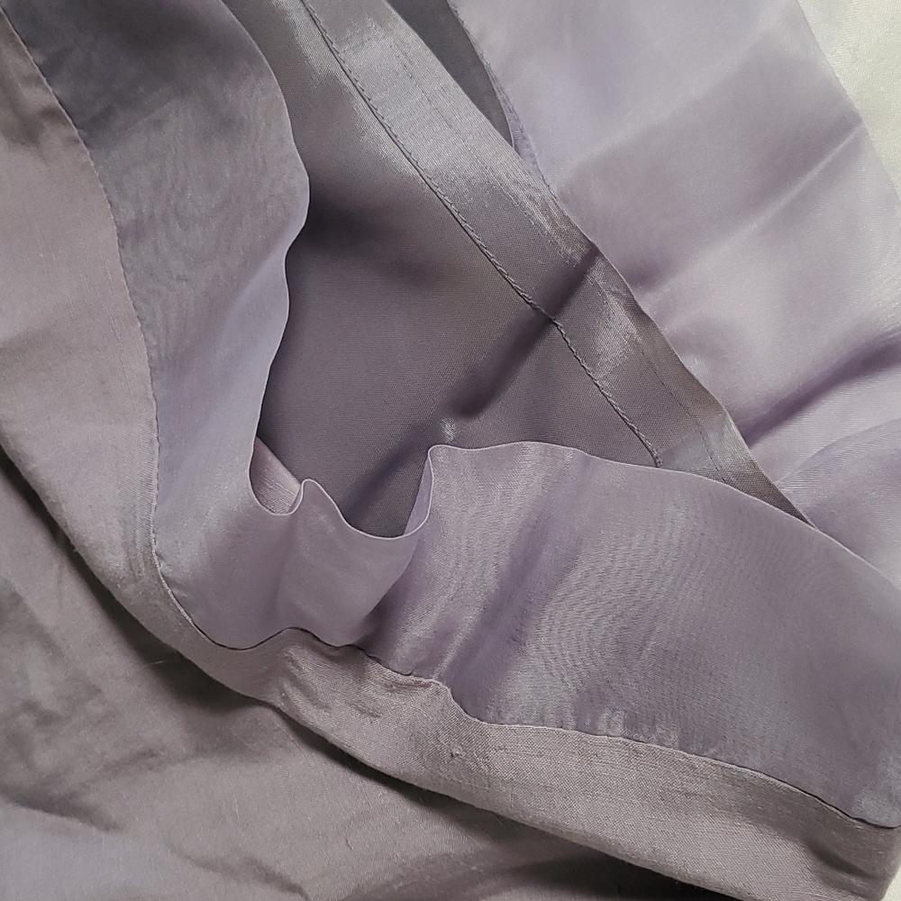 Linen Silk Skirt Purple Size 12P - Picture 5 of 7
